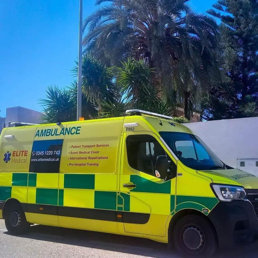 Elite medical first aid at work training uk event ambulance repatriation